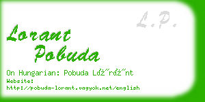 lorant pobuda business card